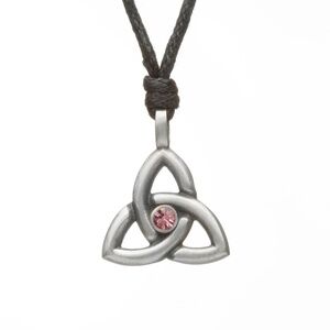 Celtic Trinity Knot Birthstone Adjustable Necklace - June